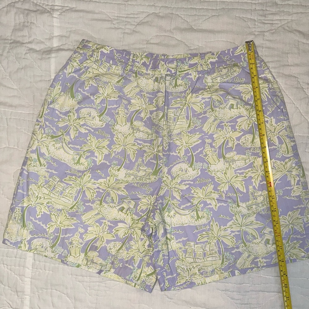 Vintage Lilly Pulitzer Lilac & Light Green Shorts Sz 12 - Picture 10 of 14